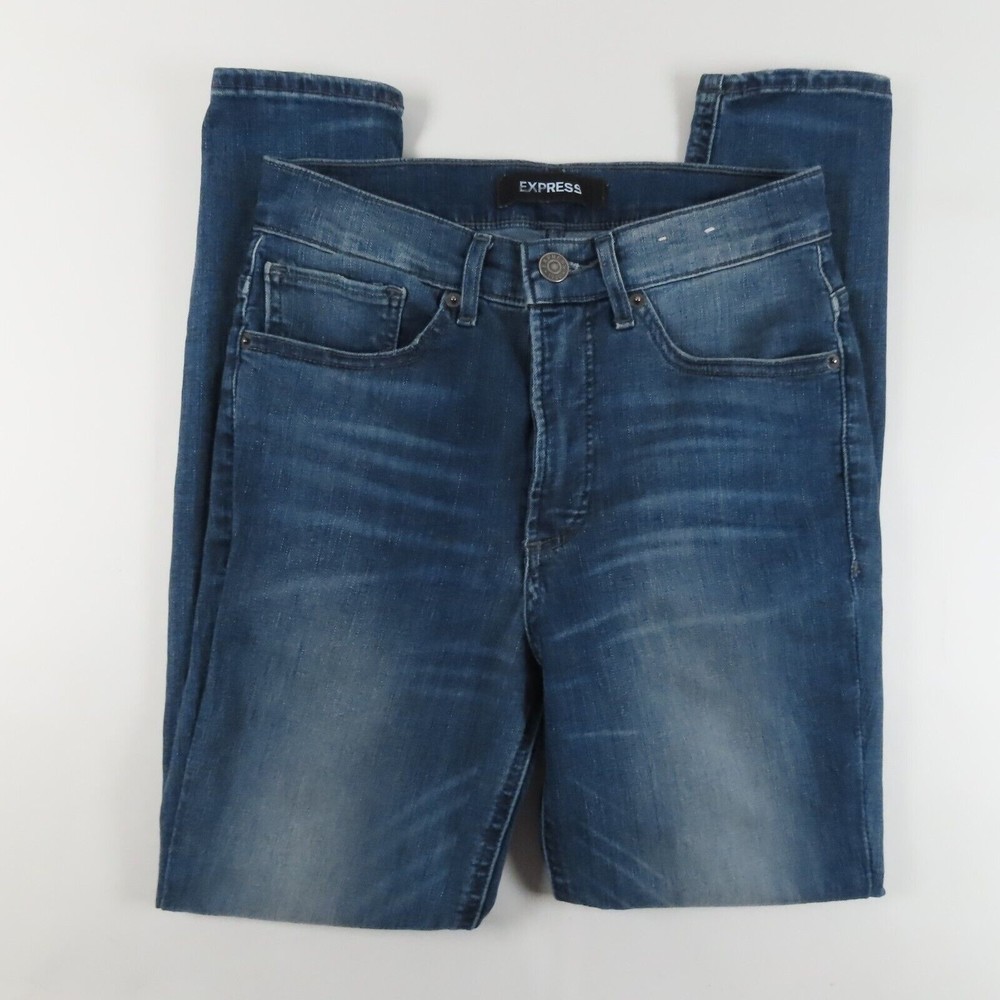 Express Womens Jeans Size 4s Legging High Rise Denim Perfect Medium Wash Blue